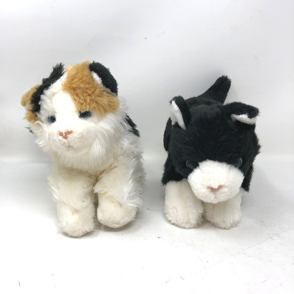 Animal Alley Cat Plush Set Calico Black White Tuxedo Kittens Toys R Us
